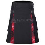 Crawford Tartan Black Cotton Hybrid Utility Kilt