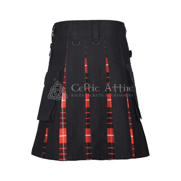 Fraser Tartan Black Cotton Hybrid Utility Kilt - Image 3