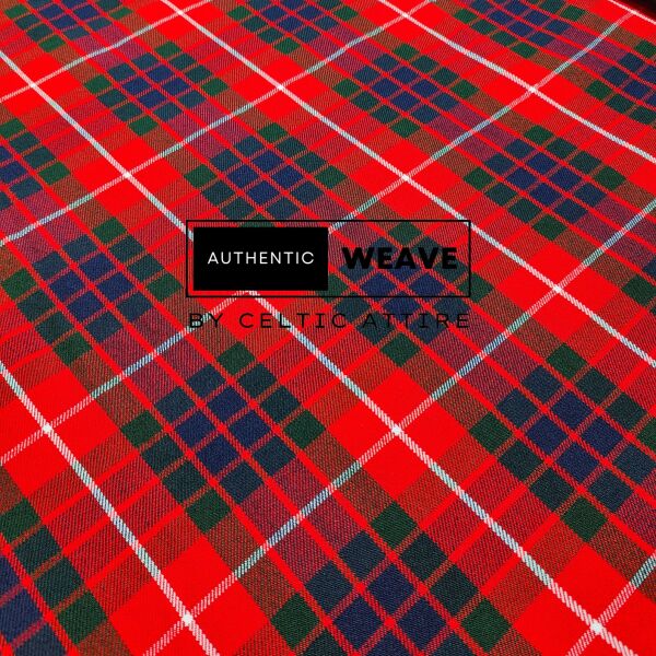 Fraser Red Modern Tartan Fabric 16 Oz Acrylic Scottish Tartan - Image 2