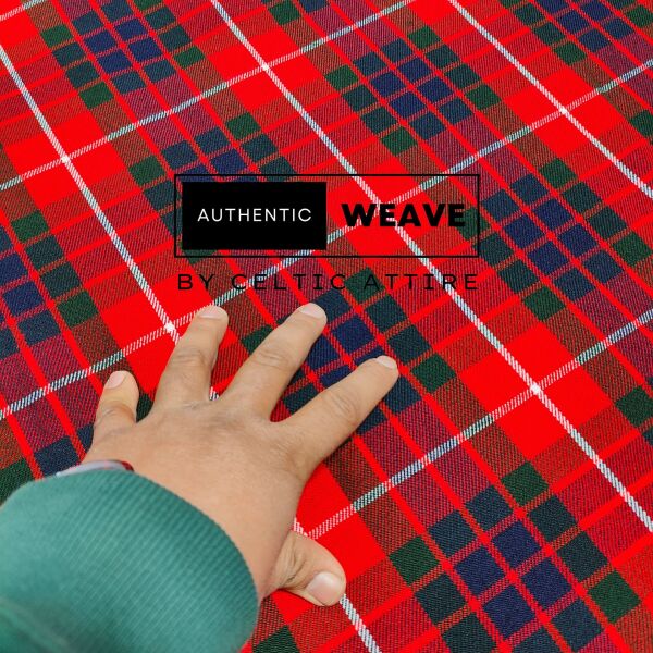 Fraser Red Modern Tartan Fabric 16 Oz Acrylic Scottish Tartan - Image 3