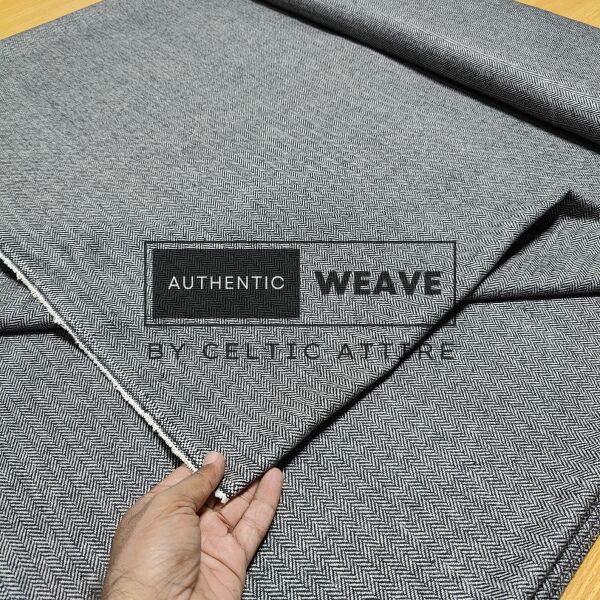 Grey Herringbone Tartan Fabric 16 Oz Acrylic Scottish Tartan