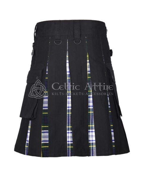 Gordon Dress Tartan Black Cotton Hybrid Utility Kilt - Image 3