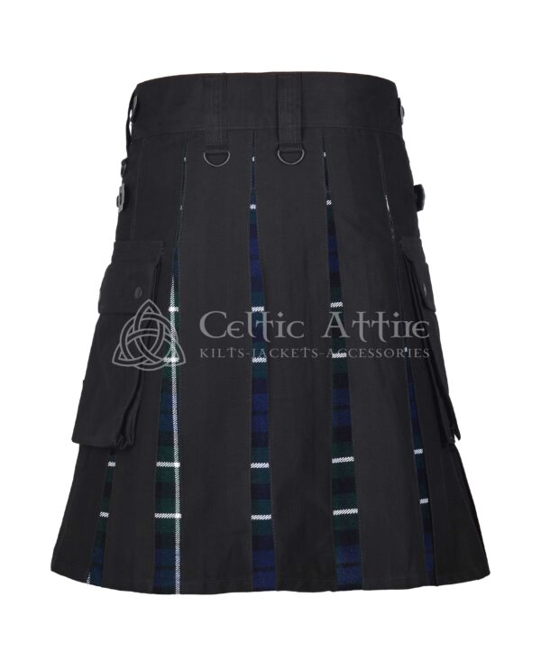 Graham Tartan Black Cotton Hybrid Utility Kilt - Image 3