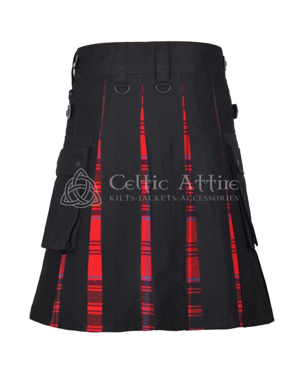 Grant Modern Tartan Black Cotton Hybrid Utility Kilt - Image 3