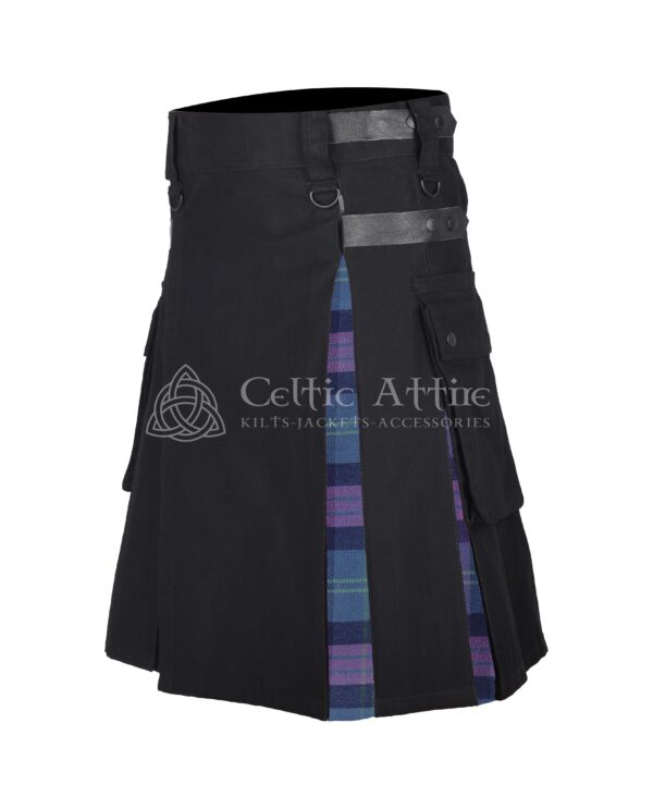 Great Scott Tartan Black Cotton Hybrid Utility Kilt - Image 2