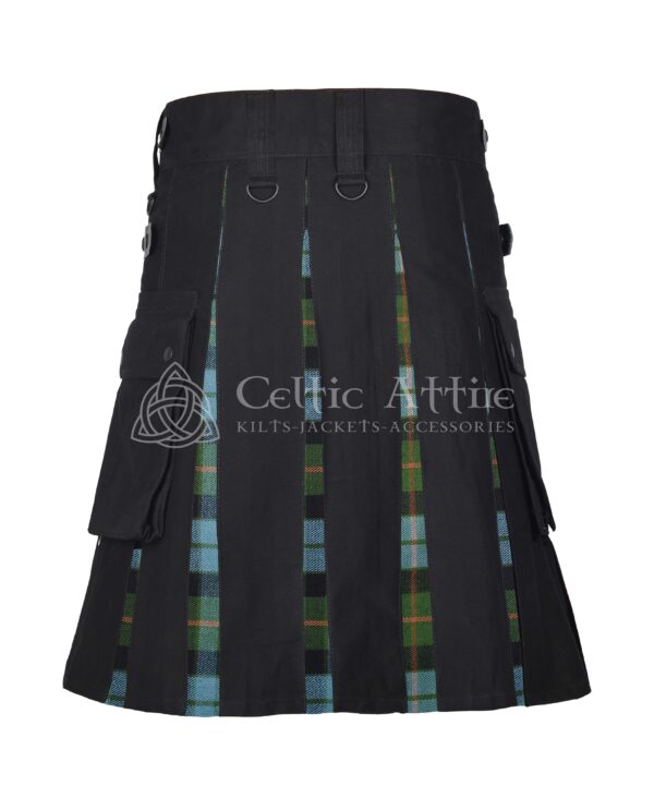 Gunn Ancient Tartan Black Cotton Hybrid Utility Kilt - Image 2