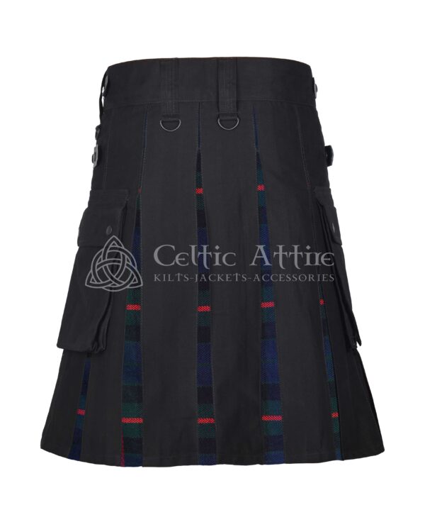 Gunn Tartan Black Cotton Hybrid Utility Kilt - Image 3