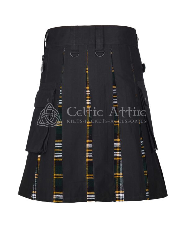 Heritage of Ireland Tartan Black Cotton Hybrid Utility Kilt - Image 3