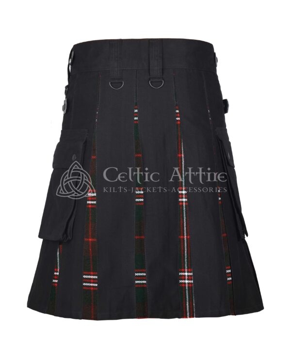 Hunting Scott Tartan Black Cotton Hybrid Utility Kilt - Image 3