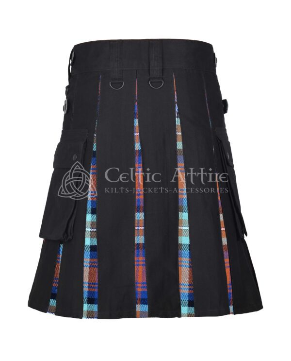 Iran Bur Tartan Black Cotton Hybrid Utility Kilt - Image 3