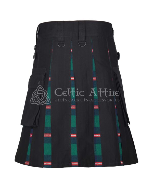 Irvine Tartan Black Cotton Hybrid Utility Kilt - Image 3