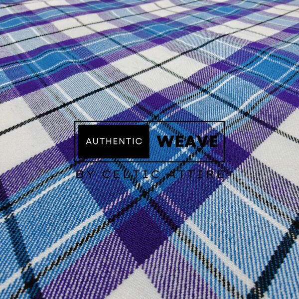 Kerr Dress Turquoise Dancing Tartan Fabric 16 Oz Acrylic Tartan - Image 2