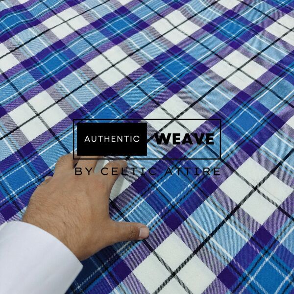 Kerr Dress Turquoise Dancing Tartan Fabric 16 Oz Acrylic Tartan - Image 4