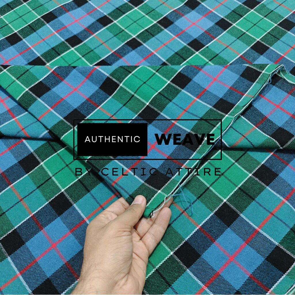 Leslie Green Ancient Tartan Fabric 16 Oz Acrylic Scottish Tartan 