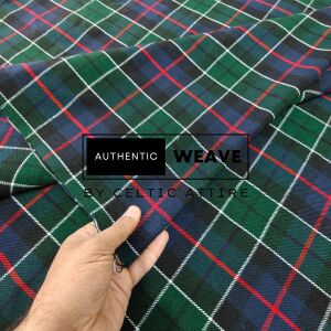 Leslie Green Modern Tartan Fabric 16 Oz Acrylic Scottish Tartan