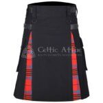 Leslie Red Ancient Cotton Hybrid Utility Kilt