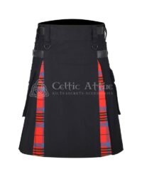 Leslie Red Ancient Cotton Hybrid Utility Kilt