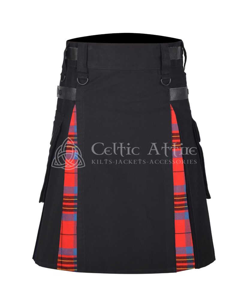 Leslie Red Ancient Cotton Hybrid Utility Kilt 
