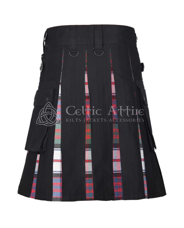 MacDonald Dress Ancient Tartan Black Cotton Hybrid Utility Kilt - Image 3