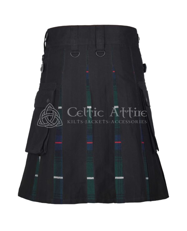 Macdonald of the isles Tartan Black Cotton Hybrid Utility Kilt - Image 3