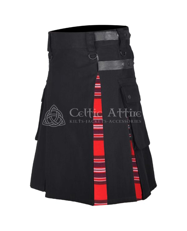Macfarlane Tartan Black Cotton Hybrid Utility Kilt - Image 2