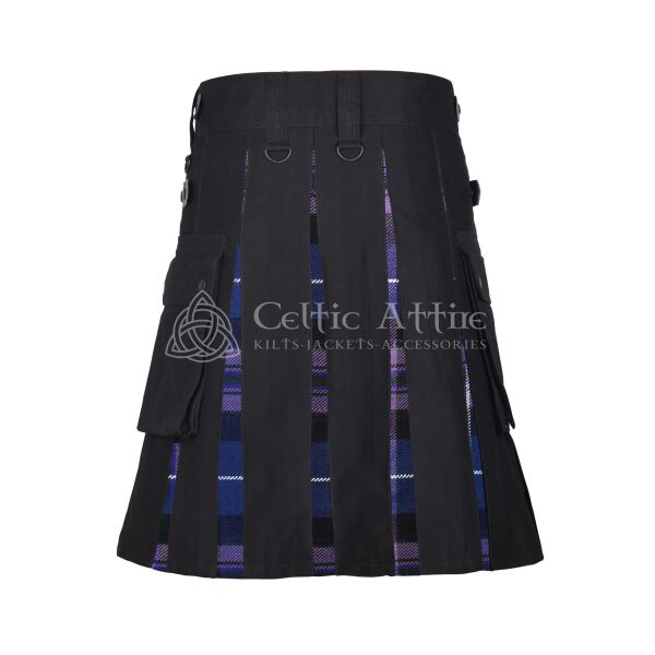 Pride of Scotland Tartan Black Cotton Hybrid Utility Kilt - Image 3