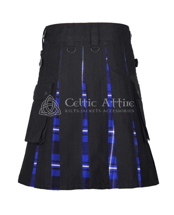 Ramsay Blue Cotton Hybrid Utility Kilt - Image 3