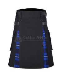 Ramsey Blue Cotton Hybrid Utility Kilt