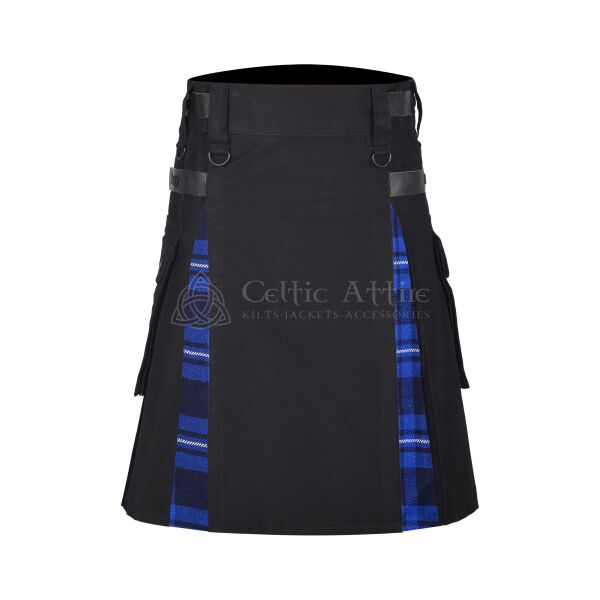 Ramsey Blue Cotton Hybrid Utility Kilt