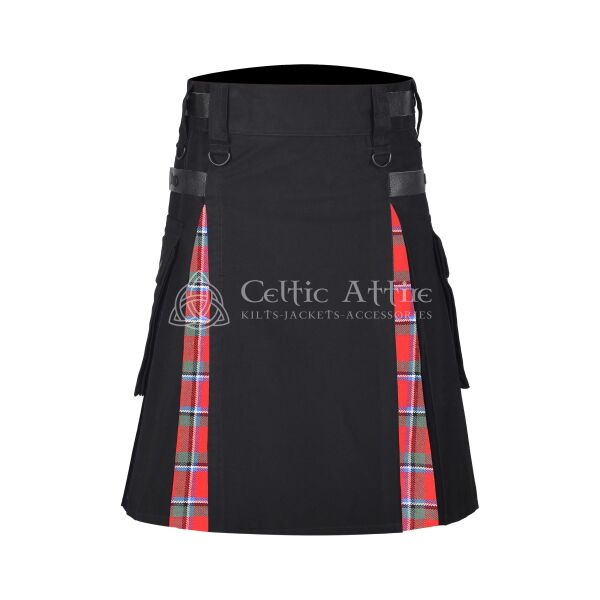 Sinclair Red Cotton Hybrid Utility Kilt
