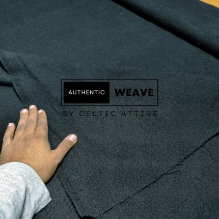 Solid Black Tartan Fabric 16 Oz Acrylic Scottish Tartan