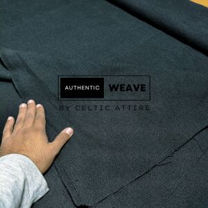 Solid Black Tartan Fabric 16 Oz Acrylic Scottish Tartan