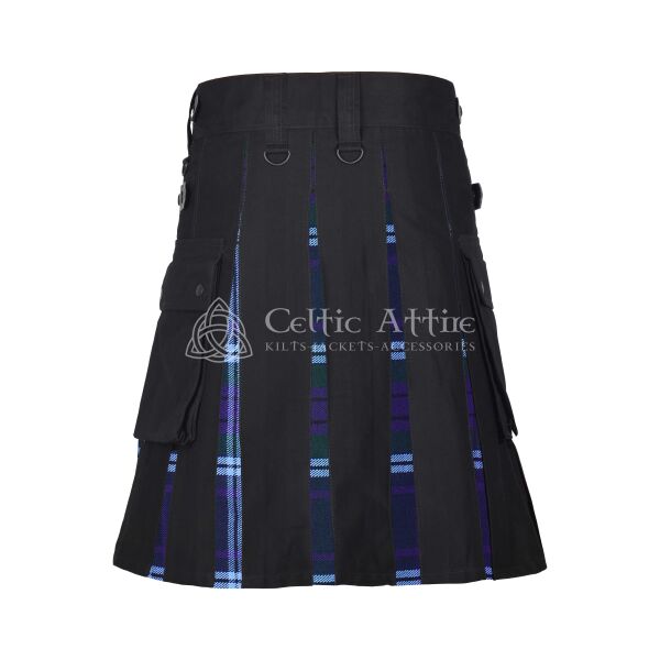 Spirit of Scotland Tartan Black Cotton Hybrid Utility Kilt - Image 3