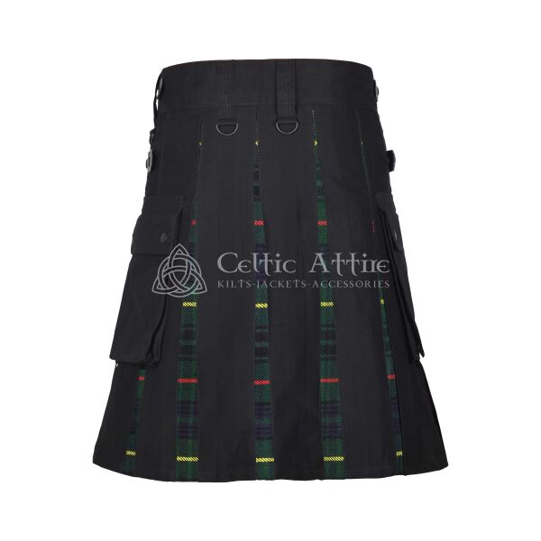 Stewart Hunting Tartan Black Cotton Hybrid Utility Kilt - Image 3