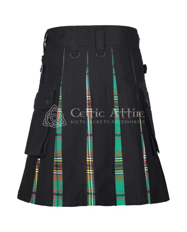 Tara Murphy Tartan Black Cotton Hybrid Utility Kilt - Image 3