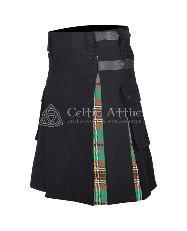 Tara Murphy Tartan Black Cotton Hybrid Utility Kilt - Image 2