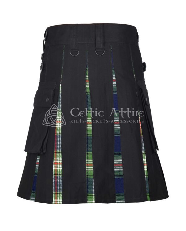 Todd Tartan Black Cotton Hybrid Utility Kilt - Image 3