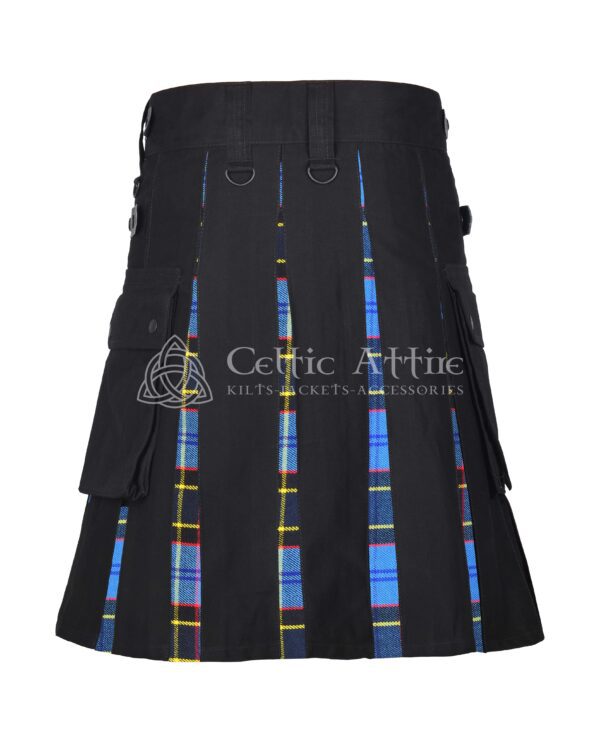 US Air Force Tartan Black Cotton Hybrid Utility Kilt - Image 3