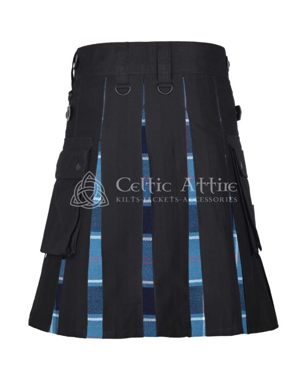 US Navy Tartan Black Cotton Hybrid Utility Kilt - Image 3