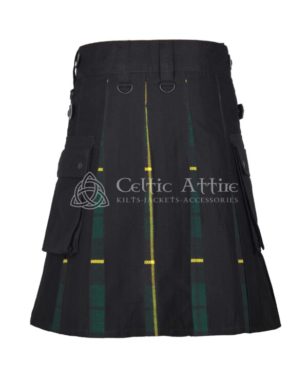 Wallace Hunting Tartan Black Cotton Hybrid Utility Kilt - Image 3