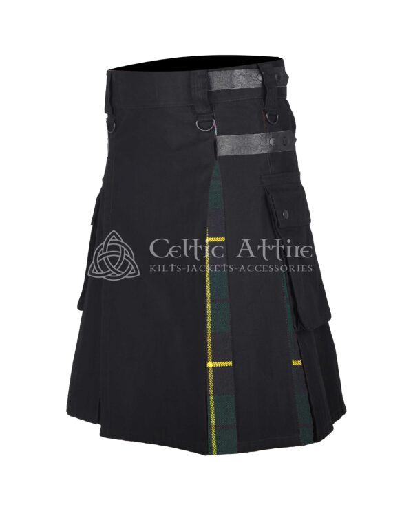 Wallace Hunting Tartan Black Cotton Hybrid Utility Kilt - Image 2