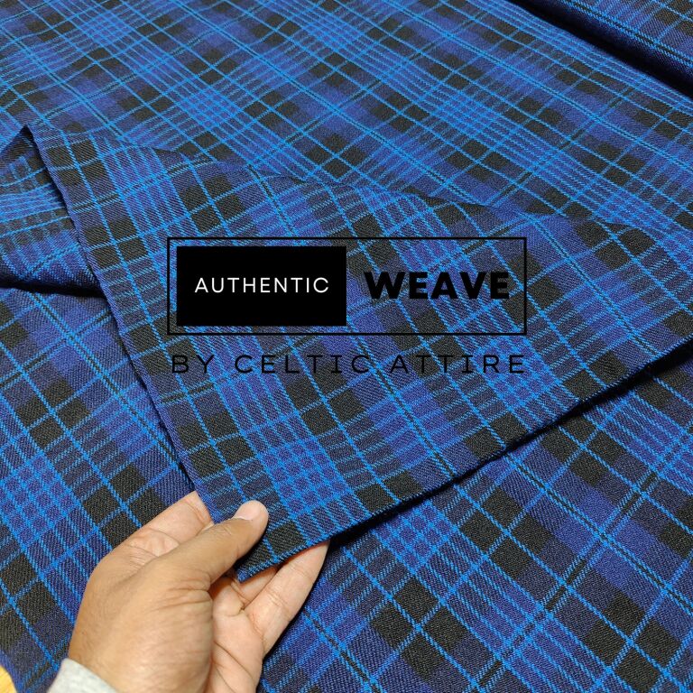 Clergy Midnight Blue Tartan Fabric 16 Oz Acrylic Scottish Tartan