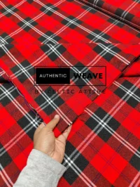 Ramsey Red Tartan Fabric 16 Oz Acrylic Scottish Tartan