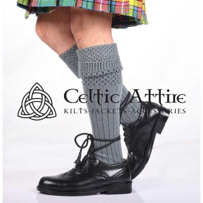 Scottish Gray Kilt Socks