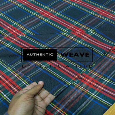 Poly viscose Black Stewart Tartan 16 Oz Acrylic Scottish Tartan