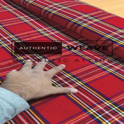 Royal Stewart Tartan Fabric 16 Oz Acrylic Scottish Tartan
