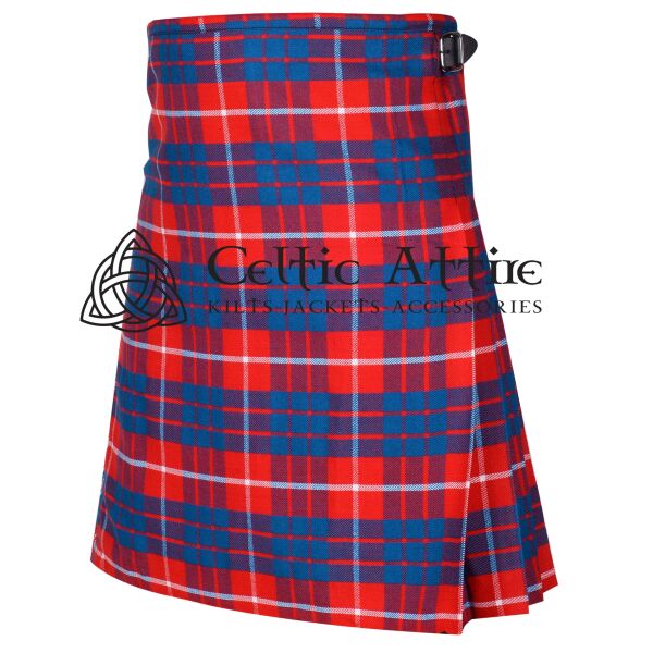 Red Hamilton Tartan 8 Yard Kilt - Image 3