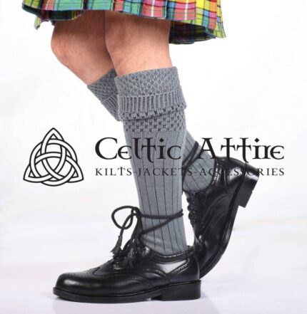 Scottish Gray Kilt Socks