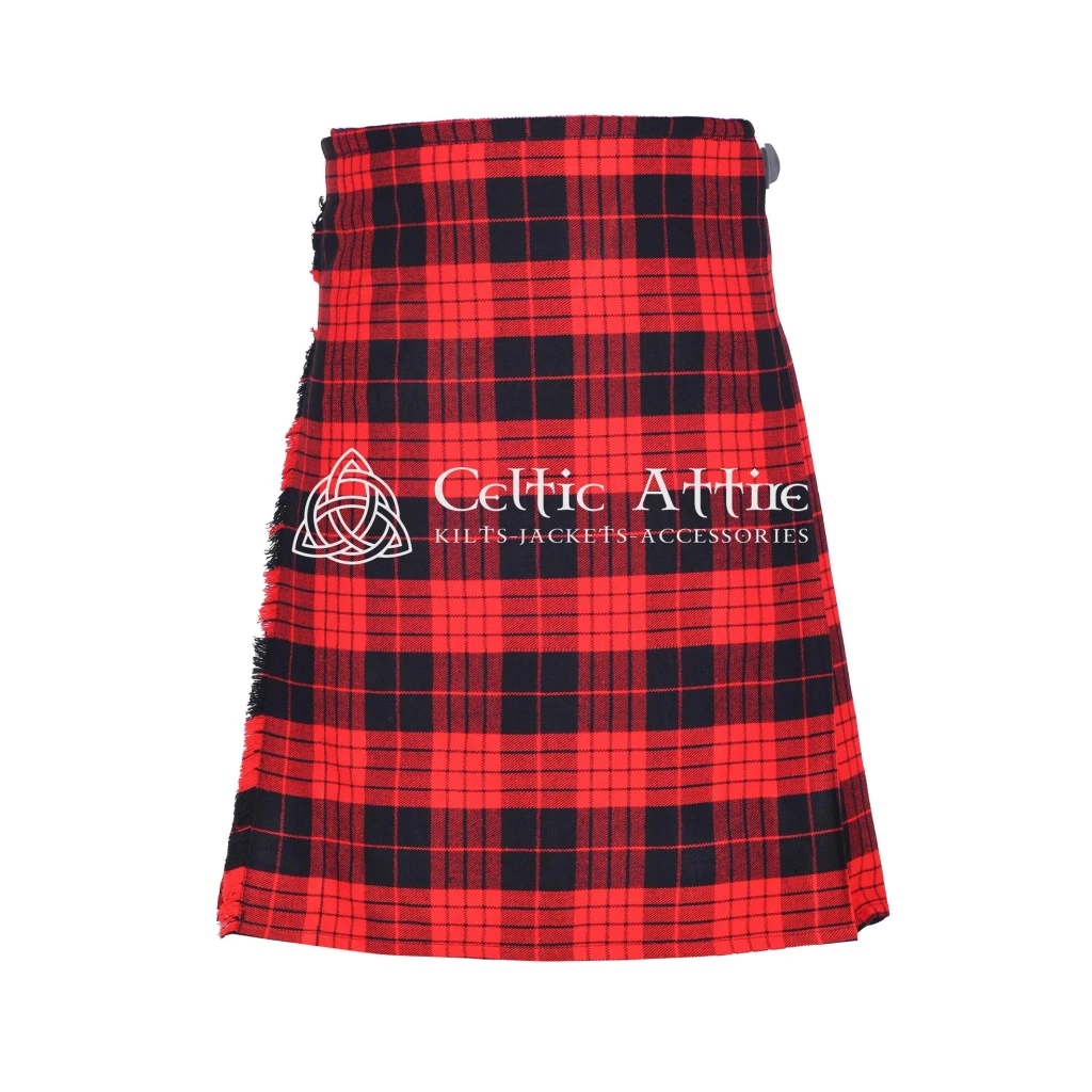 Cameron Red Black Tartan 8 Yard Kilt 