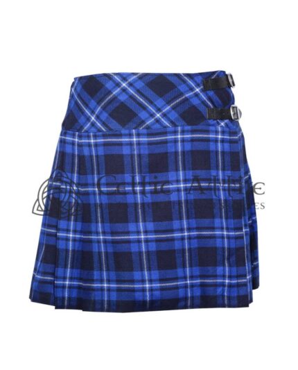 Mini Blue Tartan Skirt for Girls